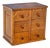 Antique 6 Drawer Tiger Oak Desktop File Cabinet / Card Catalog Cabinet For Sale