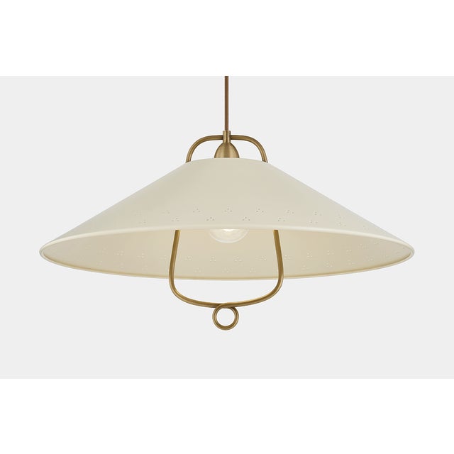 2020s Hudson Valley Lighting Pawley 23.5 in. 1 Light Pendant in Historic Bronze and Soft Sand Finish For Sale - Image 5 of 11