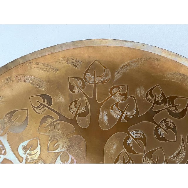 Vintage German Brass Wall Plate with Tree Design from Harjes, 1970s For Sale - Image 4 of 18