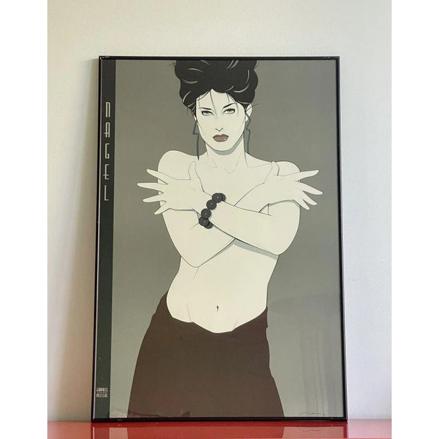 【専用】80s Patrick Nagel アートワーク フレーム付き Original Art Watercolor Rendition Of Patrick Nagels' 80's