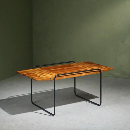 Coffee Table with Slatted Top by Taichiro Nakai for La Permanente Mobili Cantù, Italy, 1955 For Sale - Image 12 of 12