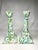 Vintage Modern Coastal Splatterware Painted Ceramic Glazed Candlesticks, a Pair, Turquoise, Yellow, Chartreuse For Sale In Houston - Image 6 of 10
