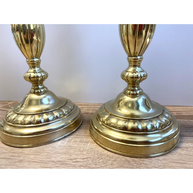 Metal Louis Philippe Flambeaux Candleholders, Set of 2 For Sale - Image 7 of 9