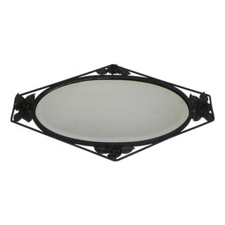 Art Deco Mirror with Faceted Glass, 1930s For Sale