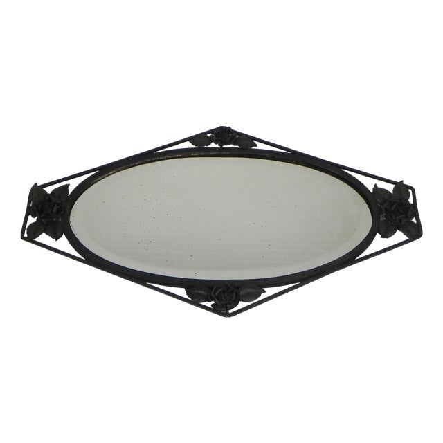 Art Deco Mirror with Faceted Glass, 1930s For Sale
