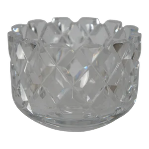 Vintage Mid 20th Century Orrefors Sofiero by Gunnar Cyren Cut Crystal Bowl Dish Signed #3834-121