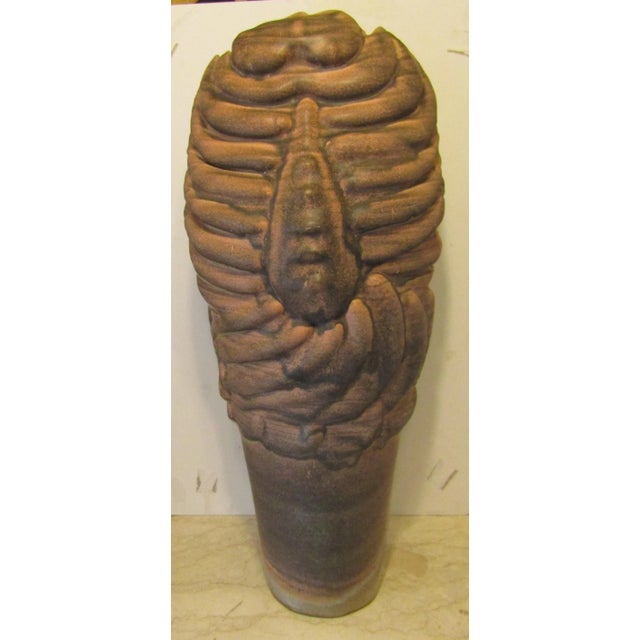 1950s 1950s Large Monté Artist Signed Amorphic Figurative Studio Pottery Floor Vase For Sale - Image 5 of 13
