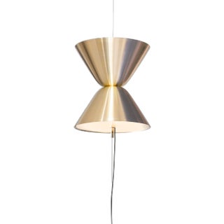 Brass Aureole Suspended Floor Lamp For Sale