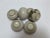 Japanese Vintage Ceramic Pottery Japanese Tea or Sake Cups, Set of Six For Sale - Image 3 of 7