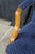 2 Mid Century Federal Mahogany Office Arm Chairs Blue Polka Dot Tufted Fabric For Sale - Image 4 of 12