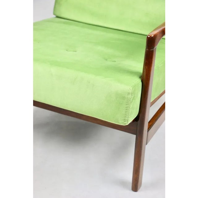 Vintage Light Green Armchair by Z. Baczyk, 1970s For Sale - Image 4 of 10