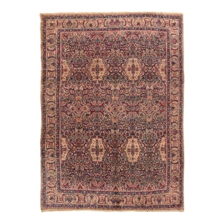 Late 18th Century Antique Lavar Kerman Rug 8'11'' x 11'11'' For Sale