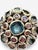 19th-Century Silver Multicolored Stone Cluster Estate Ring With Lion Heads, Size 6 For Sale In New York - Image 6 of 10
