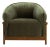 Piedmont Upcycled Chenille Olive Green Accent Chair For Sale - Image 9 of 9