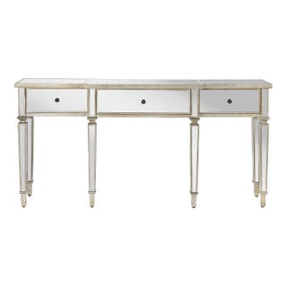 Hayworth Mirrored Console Table, Silver For Sale