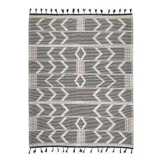 Schumacher Malta French Knot 5' x 7' Rug in Charcoal For Sale