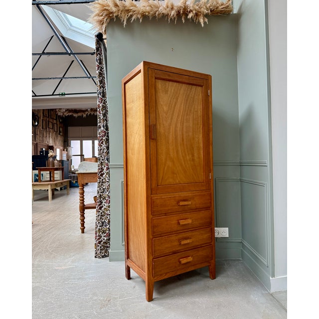 Wood Vintage Oak Bonnetière, 1950s For Sale - Image 7 of 15