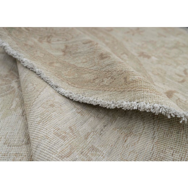 Cream Oushak Round Rug 6'2" x 6'3" For Sale - Image 8 of 8
