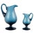 Blue Swedish Glass Jugs by Signe Persson-Melin, 1970s, Set of 2 For Sale - Image 8 of 8