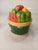 1970s Vintage Cooks Club Ceramic Salt & Pepper Shakers Fresh Pikt Peppers Basket Green Red For Sale - Image 5 of 8