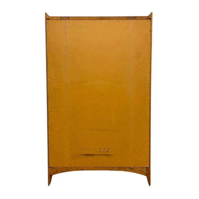 Brown Mid-Century Modern Wall Mirror With Sculpted Wood Frame For Sale - Image 8 of 8