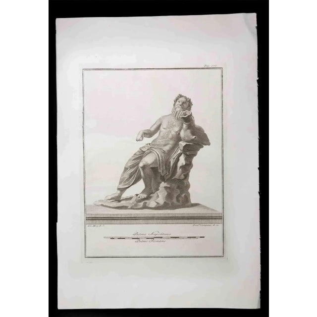 Dionysus, ancient roman statue, from the series "antiquities of herculaneum", is an original etching on paper realized by...