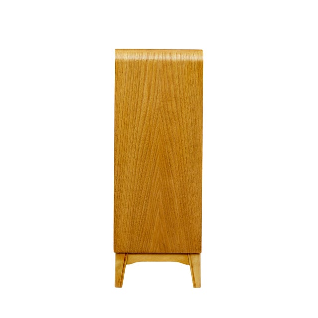 Mid-Century Modern Mid-Century Modern Scandinavian Elm and Burr Low Open Bookcase by Bodafors, 1950 For Sale - Image 3 of 10