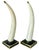 Pair of Tessellated Marble Faux Tusks on Brass and Faux Marble Bases For Sale - Image 9 of 12