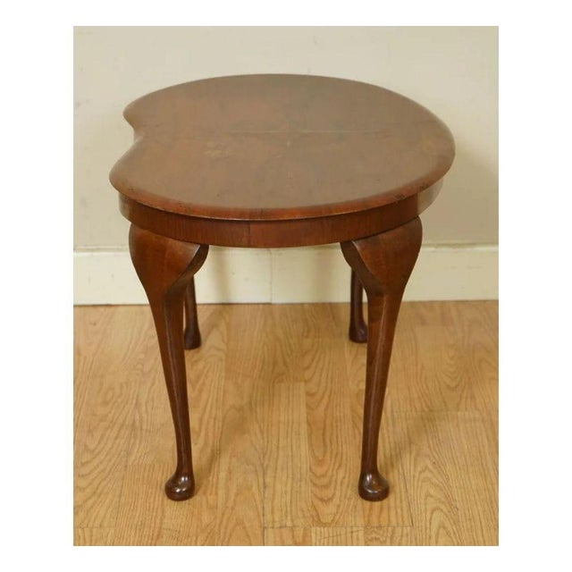 Art Deco Kidney-Shaped Hardwood Side Table For Sale - Image 9 of 10
