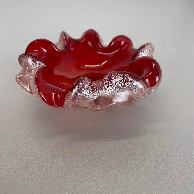 Murano Glass Floral Ashtray from Barovier + Toso, Italy, 1970s For Sale - Image 12 of 18
