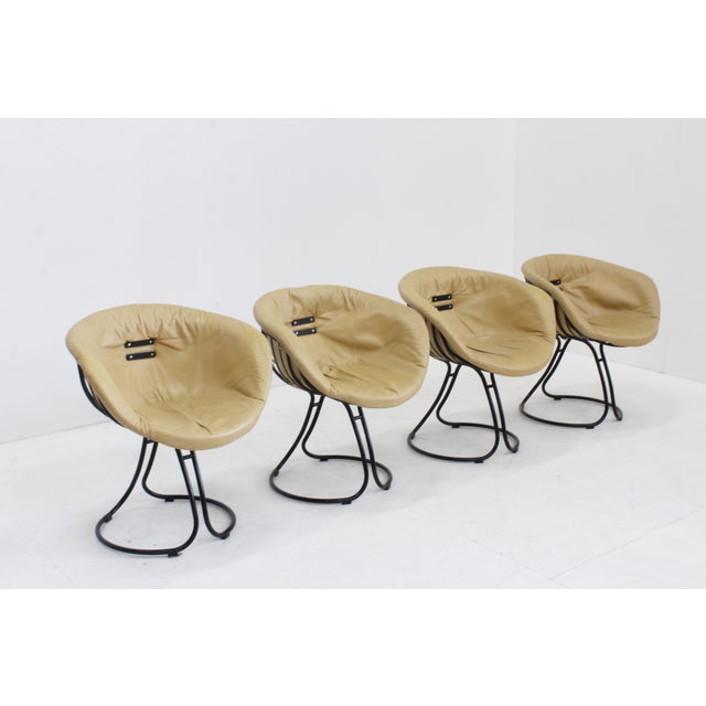 Pan Am Dining Chairs attributed to Gastone Rinaldi for Rima, Italy, 1970s, Set of 4 For Sale - Image 3 of 14