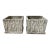 Pair of Faux Bois Concrete Planters | Vintage Rustic Modern Garden Cachepots For Sale