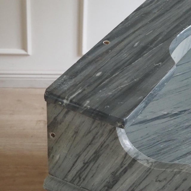 Antique Gründerzeit Sideboard with Grey-White Marble Top, 1900s For Sale - Image 14 of 17