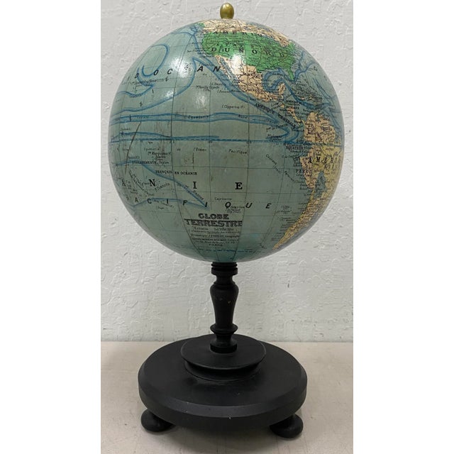 Vintage French Girard, Barrere & Thomas 10" Globe Terrestre C.1940s For Sale In San Francisco - Image 6 of 10