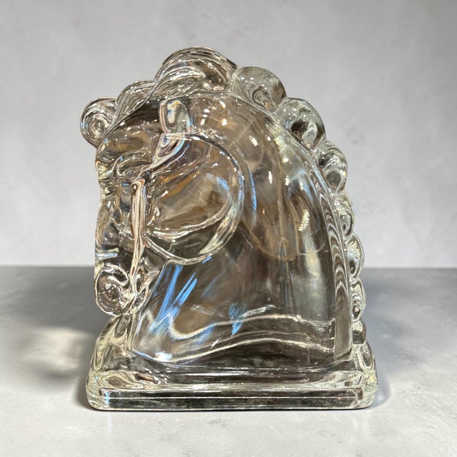 1940’s Horse Equestrian Bookend Paperweight Federal Glass For Sale - Image 11 of 11