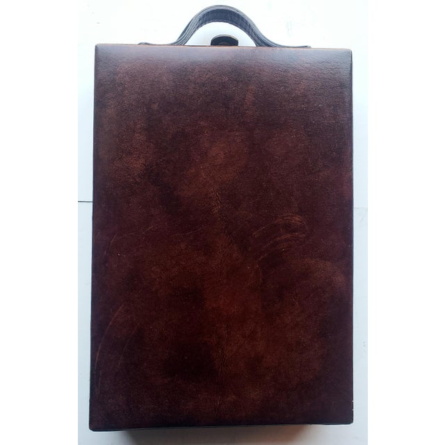 Animal Skin Vintage Pottery Barn Leather Cribbage Board For Sale - Image 7 of 7
