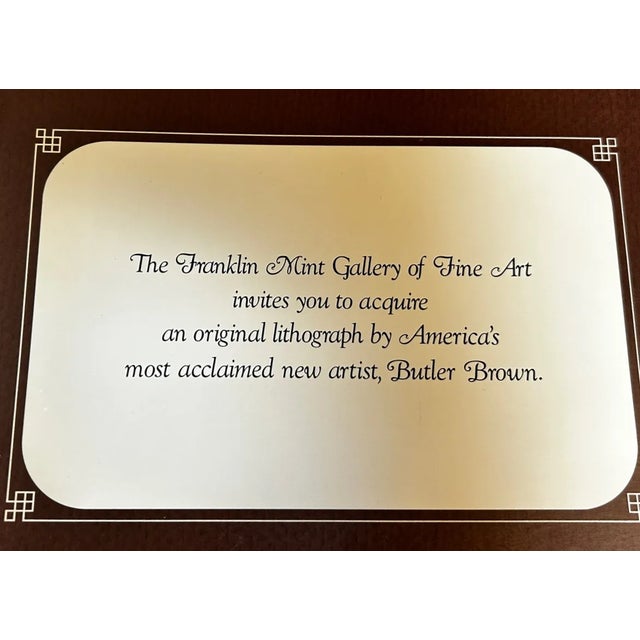 Butler Brown Hand-Signed & Remarqued Original Lithograph, the Old Georgia Farmhouse (1977), Franklin Mint Edition, Framed, Coa For Sale - Image 9 of 12