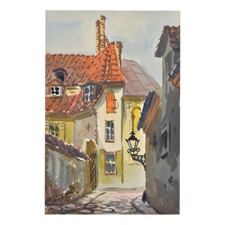 Janis Brekte, Riga, 1956, Watercolor on Paper For Sale
