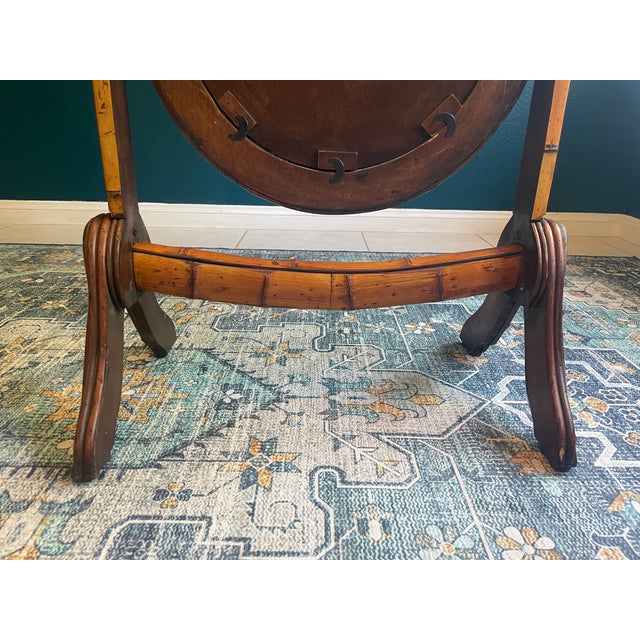 Vintage French Bamboo Cheval Mirror For Sale - Image 9 of 11