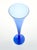 1970s Vintage Hollow Stem Cobalt Blow Fluted Champagne Glasses - a Pair For Sale - Image 4 of 5