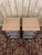 Wood Bedside Tables in Painted Wood and Oak with Brass, 1890s, Set of 2 For Sale - Image 7 of 8