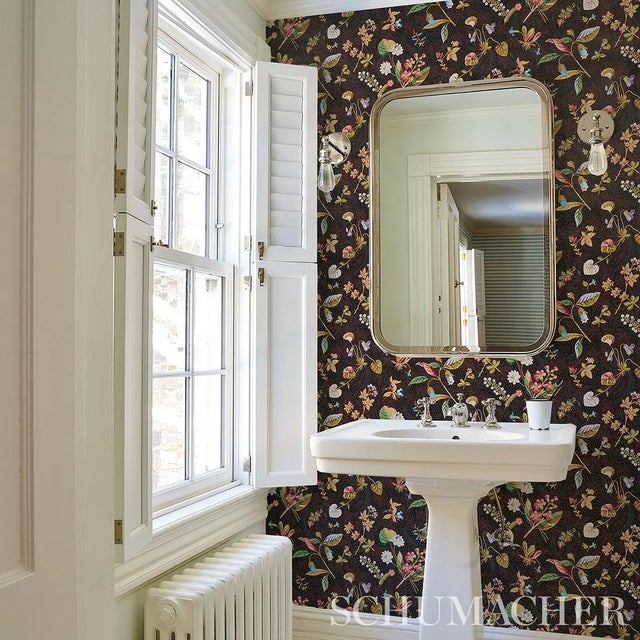 Not Yet Made - Made To Order Sample - Schumacher Blackwell Wallpaper in Noir For Sale - Image 5 of 6