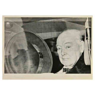 Unknown, Winston Churchill, Vintage Black and White Photograph, 1960s For Sale