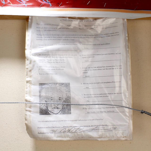 Einstein State I, a Pop-Art Screen-Print of Albert Einstein by Sak Steve Kaufman For Sale - Image 4 of 13