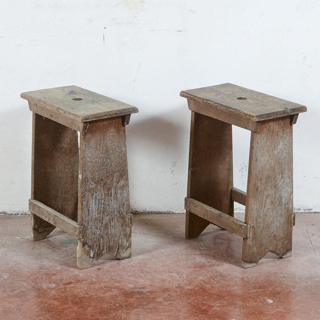 Industrial Artisan Workshop Stools, Set of 2 For Sale - Image 4 of 18