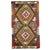 Rustic colored geometric mid-20th century Turkish Kilim throw rug, circa mid-20th century. Measures: 2'6” x 4'4”.