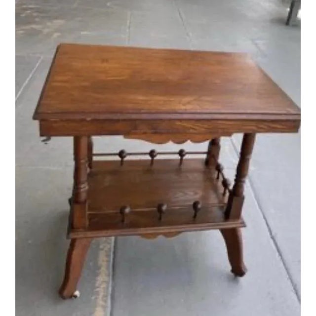 Victorian Antique Wooden Furniture Table. .- Wooden Victorian Occasional Table For Sale - Image 3 of 3