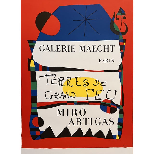 Joan Miró, Artigas Galerie Maeght, Paris: Terres De Grand Feu, 1956, Lithograph For Sale