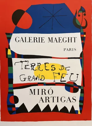 Joan Miró, Artigas Galerie Maeght, Paris: Terres De Grand Feu, 1956, Lithograph