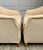 Pair of Vintage Curved Barrel Chairs in Pale Apricot Linen Blend For Sale - Image 9 of 16